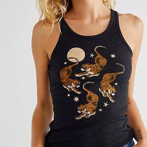 I S O Tiger Moon Tank Free People X Vintage Souls N F S!